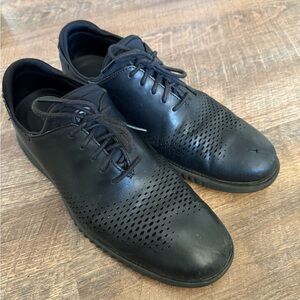 Cole Haan Black Perforated Oxfords